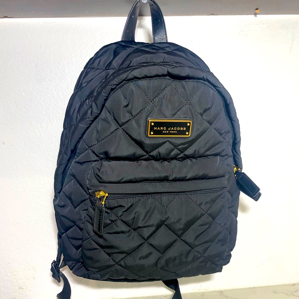 Marc Jacobs Black Quilted Backpack